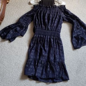 Lucky Brand metallic go anywhere bohemian dress